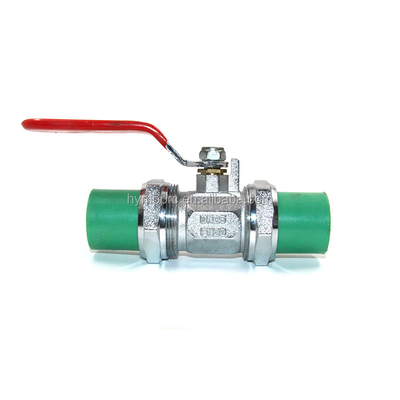 Válvula de bola de unión PPR de 32 mm fabricada por PPR Valve y estándar ASTM/DIN/ASNZ/JIS OEM