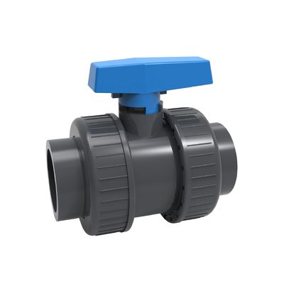 calidad  PP Ball PVC Double Union Ball Valve for 1 Inch Pipe 1.0MPA Pressure and EPDM O-ring fábrica