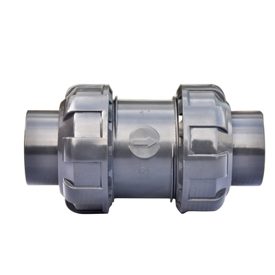 Valvas de pie de bola de 110 mm de PP para bombeo de plástico blanco gris