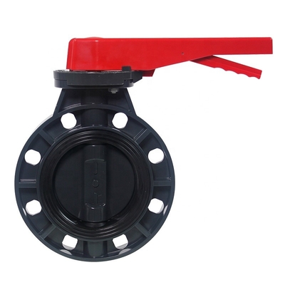 6&quot; de diámetro PVC de la válvula de mariposa en las válvulas de agua sanitaria con bola de PP y material de PVC