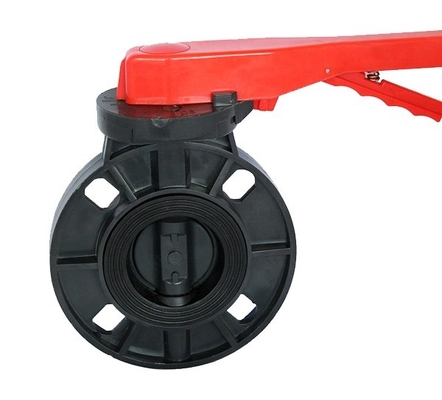 6&quot; de diámetro PVC de la válvula de mariposa en las válvulas de agua sanitaria con bola de PP y material de PVC