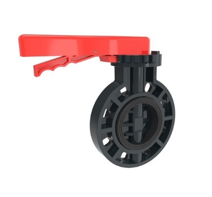 6&quot; de diámetro PVC de la válvula de mariposa en las válvulas de agua sanitaria con bola de PP y material de PVC
