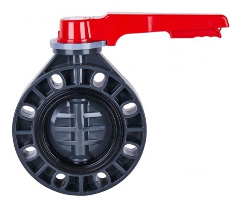 6&quot; de diámetro PVC de la válvula de mariposa en las válvulas de agua sanitaria con bola de PP y material de PVC