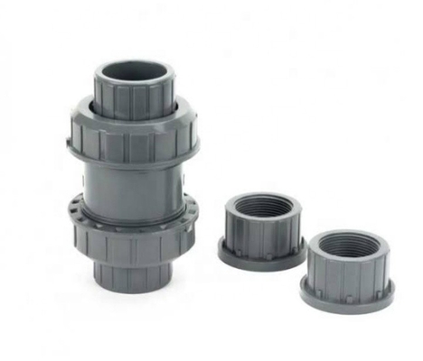 Valvas de pie de bola de 110 mm de PP para bombeo de plástico blanco gris