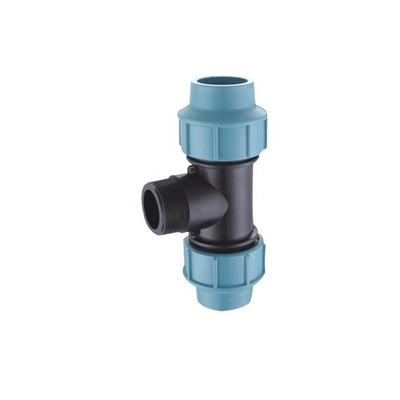 20-110MM PN16 España Tipo de compresión PP Te Drip Fitting Forjado con conexión de brida