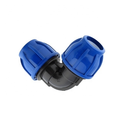 Accesorios de compresión de PP azul para el suministro de agua y el riego agrícola
