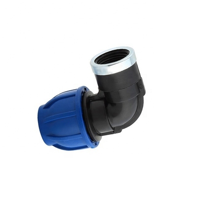 Accesorios de compresión de PP azul para el suministro de agua y el riego agrícola