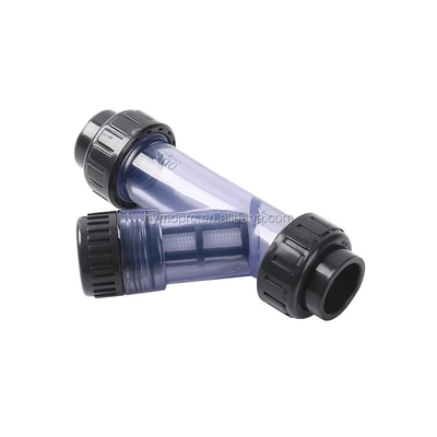 Industria 1 pulgadas transparente PVC Y-Estrenador con conexión de enchufe / hilo y mango
