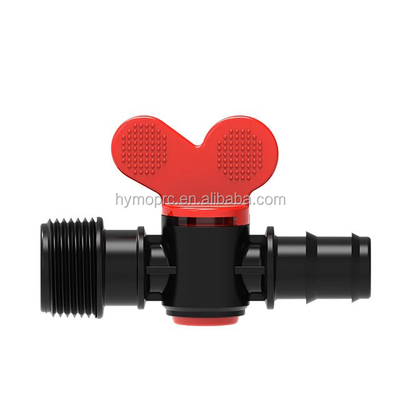 16 mm / 20 mm PP Mini válvula de bolas de plástico para el control de riego 100 M de longitud