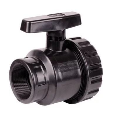 Fabricación de válvulas de bolas de PVC negras de 50 mm Hembra Hombre Servicio de moldeo Presión 1,0 MPA
