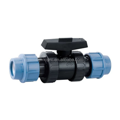 Fabricación de válvulas de bolas de PVC negras de 50 mm Hembra Hombre Servicio de moldeo Presión 1,0 MPA