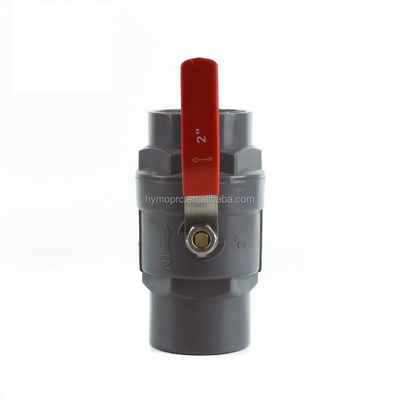 Válvula de bolas de PVC general 1/2 con mango de acero y presión de 1,0 MPA ASTM/DIN/ASNZ/JIS