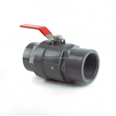Válvula de bolas de PVC general 1/2 con mango de acero y presión de 1,0 MPA ASTM/DIN/ASNZ/JIS