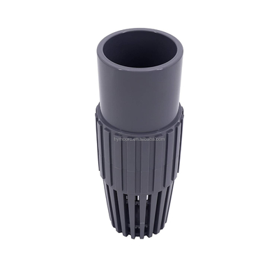 Válvula de pie de bomba de agua industrial UPVC con mango del pedal del pie en gris blanco