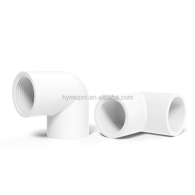Lista 40 PVC de agua de tubería de 1 pulgada PVC Codo para NPT BSP BSPT hilo en el mercado
