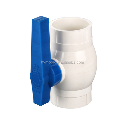 Servicio de procesamiento de moldeado de válvula de bolas de PVC de 1/2 pulgadas con mango amarillo