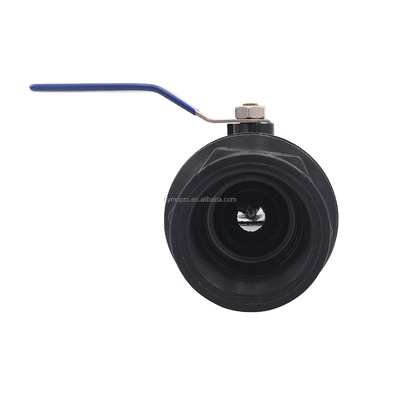 Personaliza la válvula de bolas de plástico de color negro de 1,5 pulgadas con servicio y material OEM