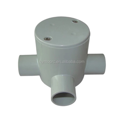 Cajas de unión de PVC eléctricas de plástico de color blanco OEM con tipo de hilo NPT BSP BSPT