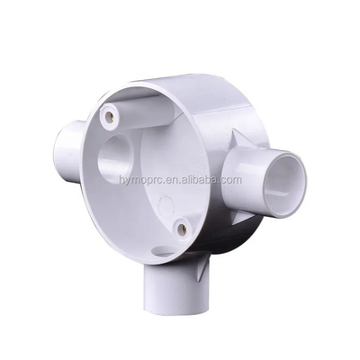 Cajas de unión de PVC eléctricas de plástico de color blanco OEM con tipo de hilo NPT BSP BSPT