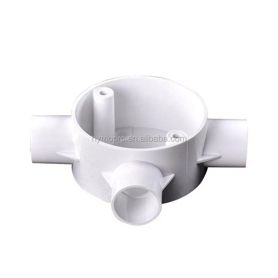 Cajas de unión de PVC eléctricas de plástico de color blanco OEM con tipo de hilo NPT BSP BSPT