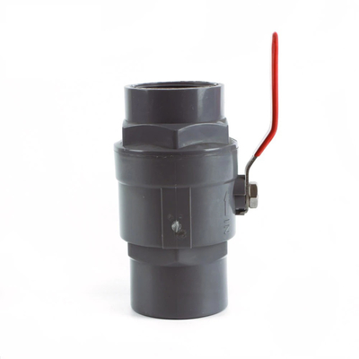 Válvula de bolas de dos piezas de PVC de manija ABS estándar ISO/ASTM para y conveniente en Shanghai
