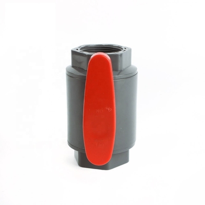 2 pulgadas de tamaño UPVC válvula de bolas con manija ABS White Socket gris / conexión de hilo
