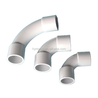 20 mm 25 mm conducto eléctrico de PVC L acoplamientos de flexión en color blanco con grosor estándar