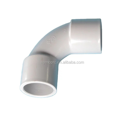 20 mm 25 mm conducto eléctrico de PVC L acoplamientos de flexión en color blanco con grosor estándar