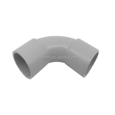 Muestra de tubos de conducto eléctrico de PVC de 20 mm, accesorios de tubos de plástico blanco con norma DIN