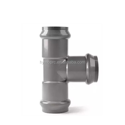 Fittings y conectores de tuberías de PVC OEM fabricados con unión de caucho según la norma DIN