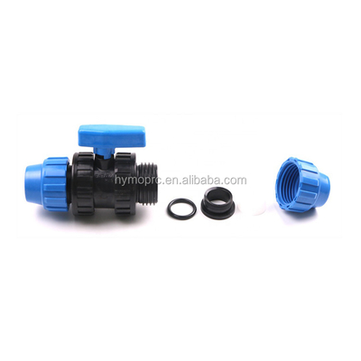 32 mm de color azul accesorios y válvulas de compresión de PP para riego color gris blanco