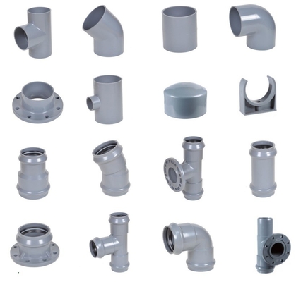 Accesorios de PVC duraderos para conexiones de tuberías de agua de longitud estándar en riego