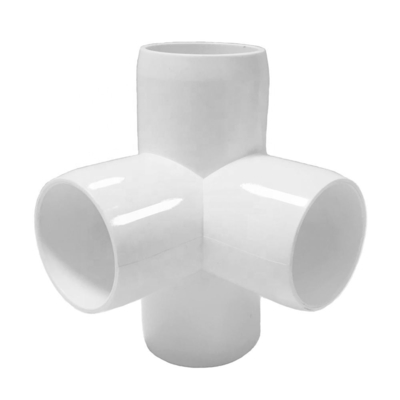 Estándar ASTM 3/4 pulgadas Conector de esquina de 3 vías Conjunto de codo de PVC para tuberías