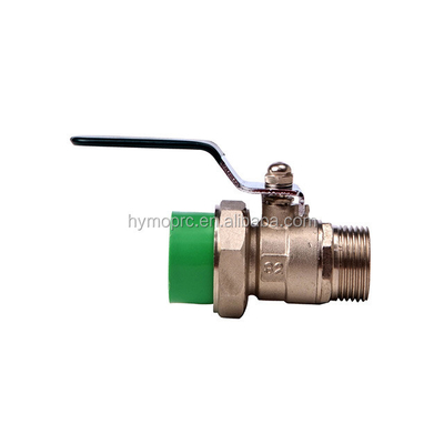Válvula de bola de unión PPR de 32 mm fabricada por PPR Valve y estándar ASTM/DIN/ASNZ/JIS OEM