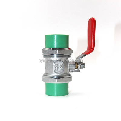 Válvula de bola de unión PPR de 32 mm fabricada por PPR Valve y estándar ASTM/DIN/ASNZ/JIS OEM