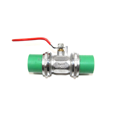 Válvula de bola de unión PPR de 32 mm fabricada por PPR Valve y estándar ASTM/DIN/ASNZ/JIS OEM