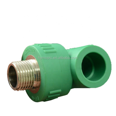 Pintura de plástico de latón de inserción de tuberías PPR Accesorios de tuberías Codo para la distribución de agua de 20 mm-400 mm