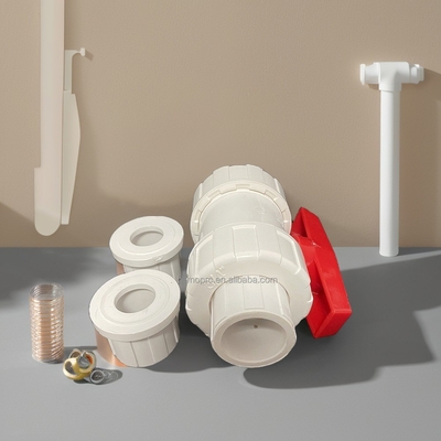 Tipo de válvula de bolas de PVC Union tipo 2 para mayoristas OEM ODM UPVC plástico blanco 1/2&quot; PVC