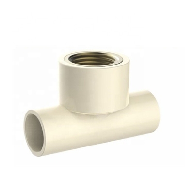 LARGO NORMÁTICO Valva de bola de CPVC Color de crema Accesorios para tuberías de CPVC con muestra gratuita