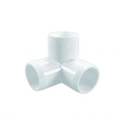 Estándar ASTM 3/4 pulgadas Conector de esquina de 3 vías Conjunto de codo de PVC para tuberías