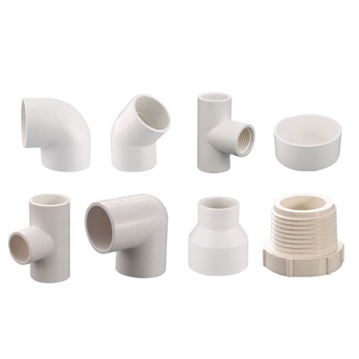 Estándar ASTM 3/4 pulgadas Conector de esquina de 3 vías Conjunto de codo de PVC para tuberías