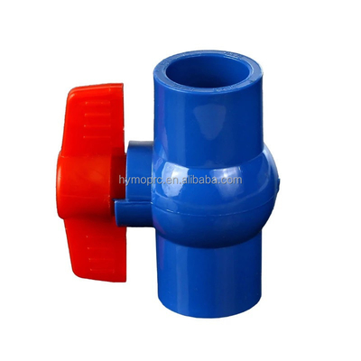 Materiales de plomería Válvula de bola azul 1/2 PP con mango ABS y estándar ASTM/DIN/ASNZ/JIS