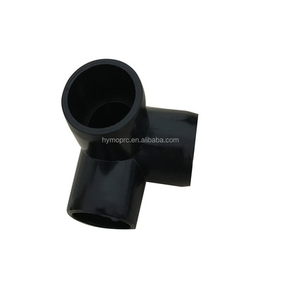 Codo de PVC negro de 3 vías para 1/2 &quot;a 1&quot; Accesorios de tubería personalizables OEM ODM