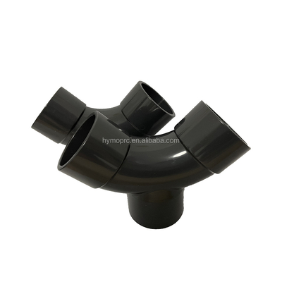 45 grados Y-Ramo de tubo de ajuste lateral Tee DN50 para tuberías de agua longitud estándar blanco