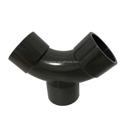 45 grados Y-Ramo de tubo de ajuste lateral Tee DN50 para tuberías de agua longitud estándar blanco