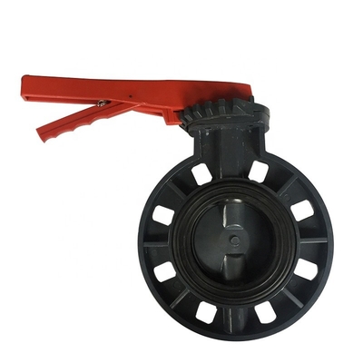 1.0MPA Presión PVC válvula de mariposa manual con ranuras de 4 pulgadas para sistemas de agua municipales