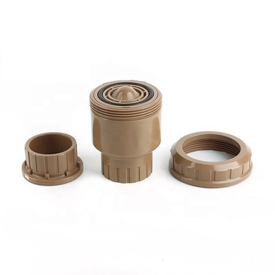 Valva de plástico de 1 pulgada de color marrón Válvula de control de bolas de PVC vertical con presión 1.0MPA