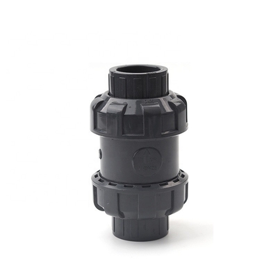 Valva de plástico de 1 pulgada de color marrón Válvula de control de bolas de PVC vertical con presión 1.0MPA