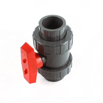 Conexión de enchufe/hielo Valva de bolas de unión verdadera con brida de PVC y fabricación OEM
