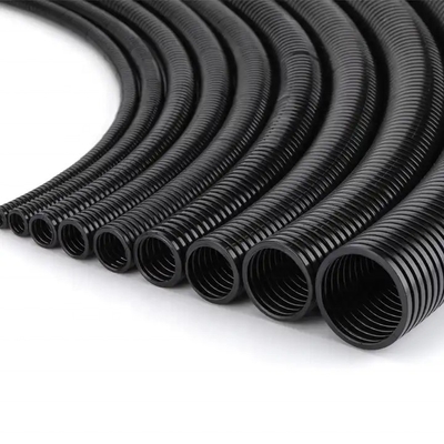 Cabeza eléctrica ultra redonda LDPE tubo corrugado personalizable soporte OEM en color negro